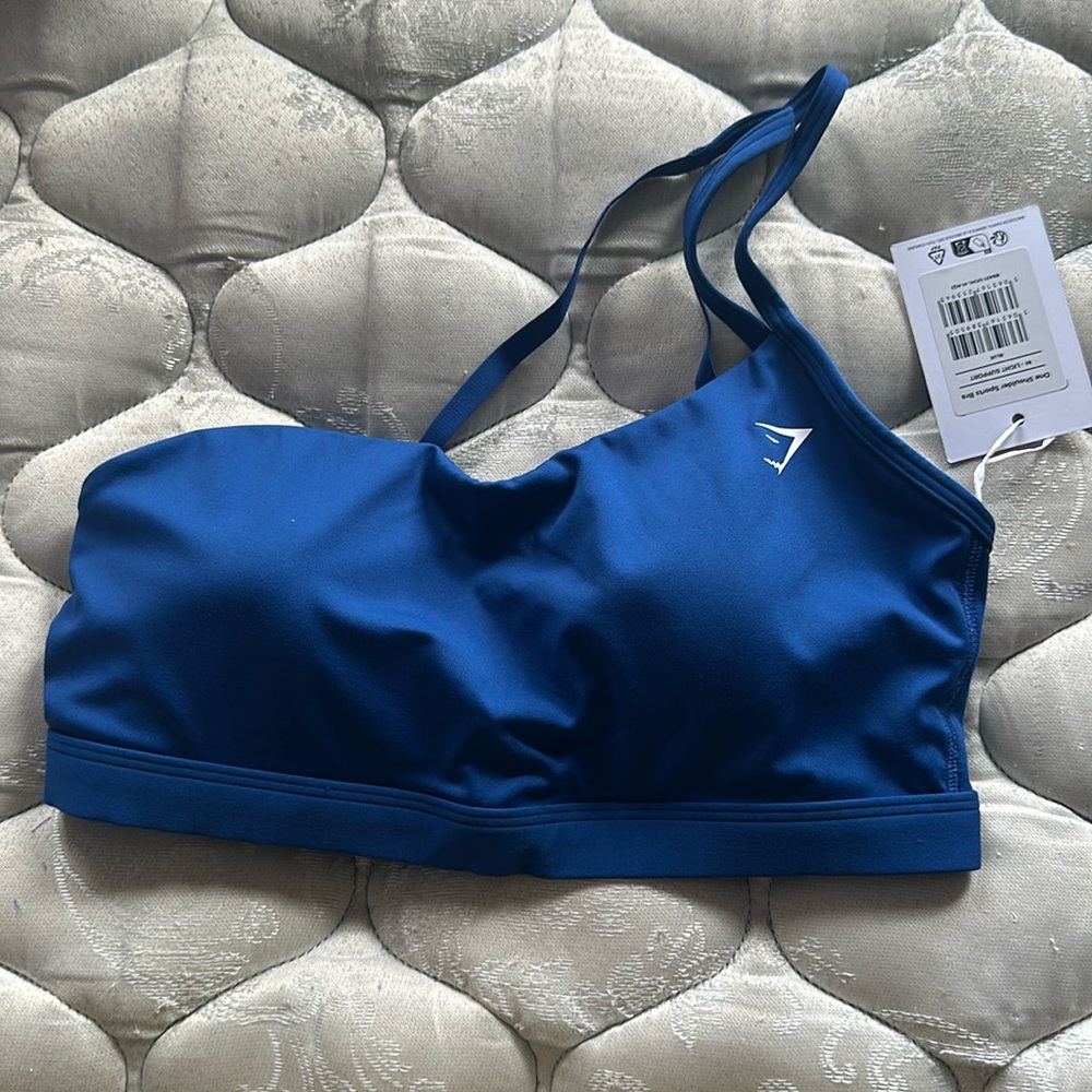 New one shoulder sports bra
